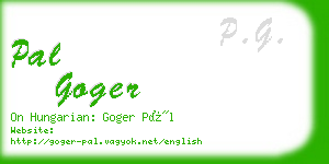 pal goger business card